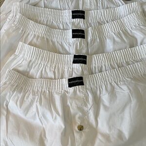 Andrew Scott Basics Boxers Mens Small White 4 Pack Excellent‎ Woven Cotton Blend